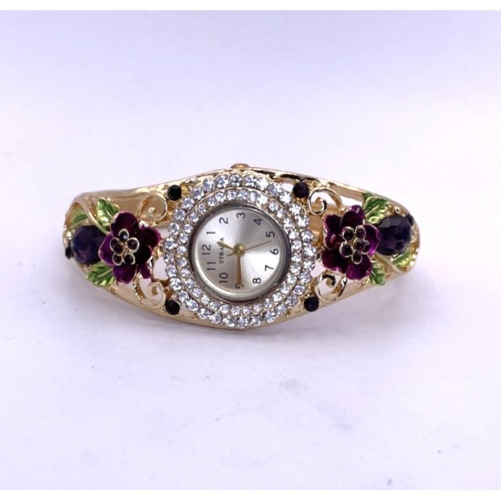 Strada Flower Crystal Watch Bracelet‎ READ not tested